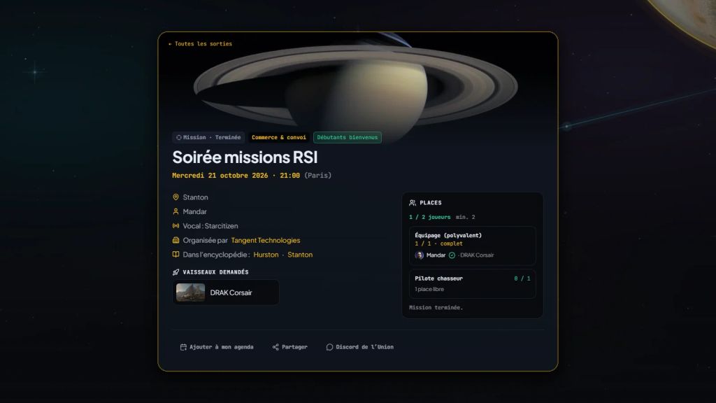 Sorties et missions de l'U.S.C. : mission possible, places limitées