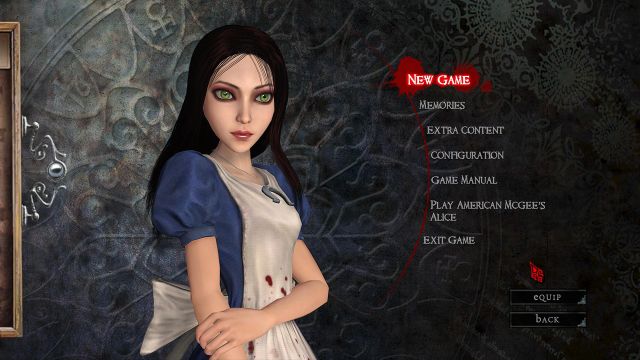 Menu du jeu